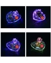 大心型花 透明 帶LED燈 音樂盒 MUSIC BOX